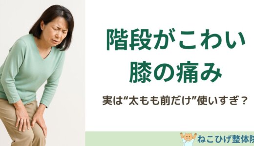 階段がこわいひざの痛み…実は“もも前だけ”使いすぎ？
