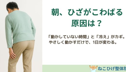 朝、ひざがこわばる原因は？ ―「動かしていない時間」がカギ