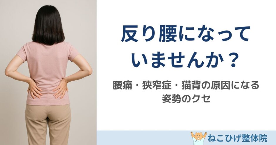 反り腰になっていませんか？を解説する島原のねこひげ整体院ブログ用画像