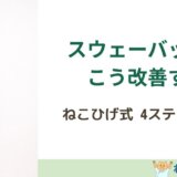 ねこひげ式スウェーバック改善4ステップを解説する島原の整体ねこひげ整体院のブログ用画像