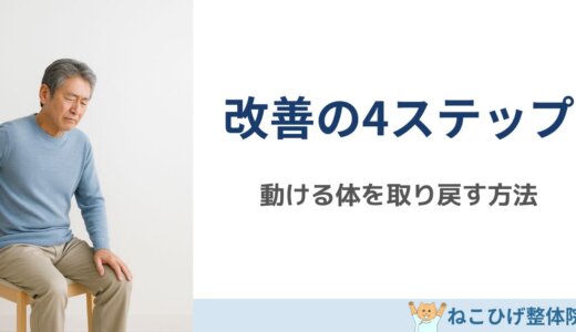 椎間板ヘルニアを改善するための4ステップ（ねこひげ式）