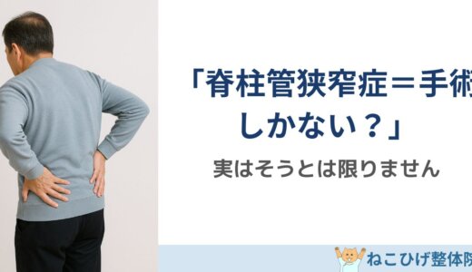 「脊柱管狭窄症＝手術しかない」は本当か？｜実は知られていないもう一つの選択肢
