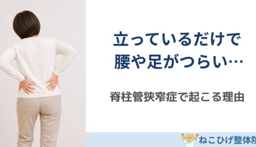 脊柱管狭窄症で立っているとつらい理由｜台所や歯磨きで腰・足がつらくなる原因とは？