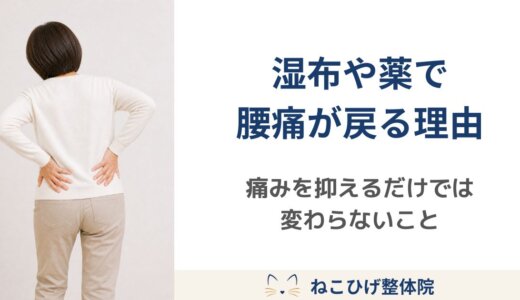 湿布や薬で腰痛が戻ってしまう理由｜痛みを抑えるだけでは変わらない体の使い方