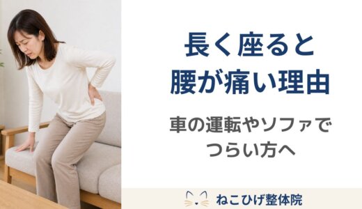 長く座ると腰が痛くなる理由｜車の運転やソファで腰がつらい方へ