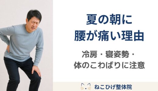 朝の腰痛が夏に悪化する理由｜冷房・寝姿勢・体のこわばりとの関係