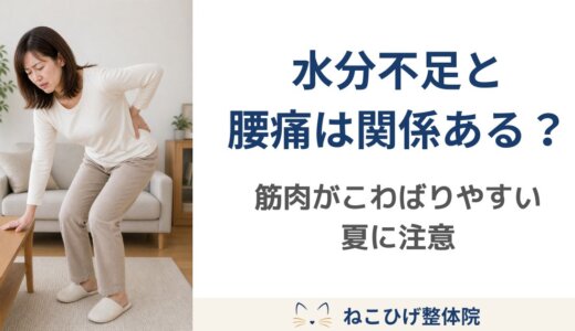 水分不足と腰痛は関係ある？｜筋肉がこわばりやすい夏に気をつけたいこと